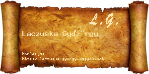Laczuska György névjegykártya